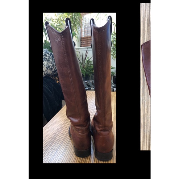 Frye Mellisa Button Tall Riding Boots Chestnut Brown size 6.5 - Picture 3 of 8